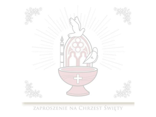 Zaproszenie POL-MAK 10szt. Chrzest kwadrat ZKW 120x120 z kopertą ZKW_CHR_40765
