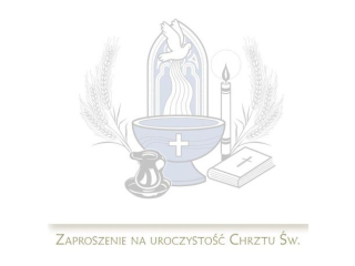 Zaproszenie POL-MAK 10szt. Chrzest kwadrat ZKW 120x120 z kopertą ZKW_CHR_40768