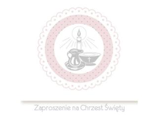 Zaproszenie POL-MAK 10szt. Chrzest kwadrat ZKW 120x120 z kopertą ZKW_CHR_40770