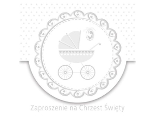 Zaproszenie POL-MAK 10szt. Chrzest kwadrat ZKW 120x120 z kopertą ZKW_CHR_56257