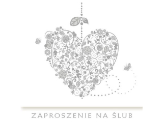 Zaproszenie POL-MAK 10szt. Ślub kwadrat ZKW 120x120 Ślub z kopertą ZKW_SL_40606