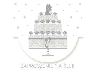 Zaproszenie POL-MAK 10szt. Ślub kwadrat ZKW 120x120 Ślub z kopertą ZKW_SL_40609