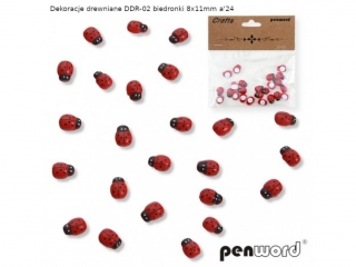 DEKORACJE DREWNIANE DDR-02 BIEDRONKI 8x11mm a24