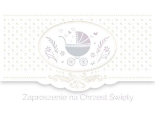 Zaproszenie POL-MAK 10szt. Chrzest Lux Edition ZLUX 160x95 z kopertą ZLUX_CHR_57559