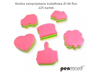 KOSTKA SAMOPRZYLEPNA ZI-40 KSZTAŁTOWA FLUO 225 KARTEK