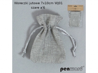 WORECZKI JUTOWE 7x10cm WJ-01 SZARE a6