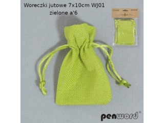 WORECZKI JUTOWE 7x10cm WJ-01 ZIELONE a6