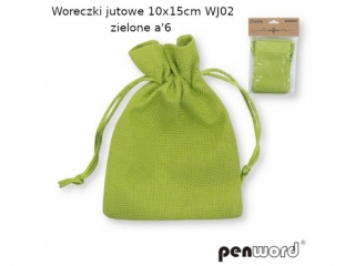 WORECZKI JUTOWE 10x15cm WJ-02 ZIELONE a6