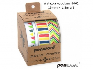 WSTĄŻKA OZDOBNA H061 15mm x 1, 5m a3