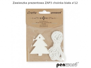 ZAWIESZKA PREZENTOWA ZAP3 CHOINKA BIA�A a12