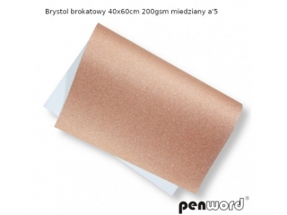 BRYSTOL BROKAT 40x60cm 200gsm MIEDZIANY a5