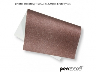 BRYSTOL BROKAT 40x60cm 200gsm BRĄZOWY a5
