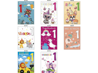 Laurka z cyframi na gbkach exclusive B6GE 117x167 z kopert POL-MAK Urodziny Roczek B6GE_URRO_736 [opakowanie=10szt]