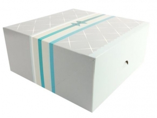 PUDEŁKO 125 x 210 x 70 mm / 5 szt. - SREBRO OPAKOWANIE DO CIASTA (opakowanie=szt)