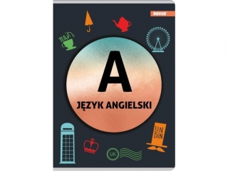 ZESZYT TEMATYCZNY A5/60k. kratka metalizowany / JĘZYK ANGIELSKI BENIAMIN (opakowanie=10szt)