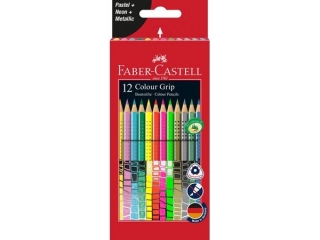 KREDKI OŁÓWKOWE KOL. SPECJALNE 12 SZT. O PAK. KARTONOWE FABER-CASTELL