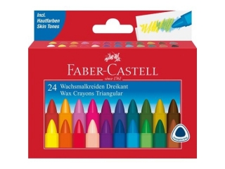 KREDKI ŚWIECOWE TRÓJKĄTNE 24 KOL. OPAK. KARTONOWE FABER-CASTELL