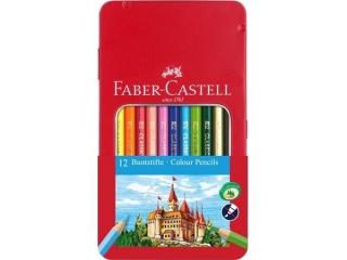 KREDKI ZAMEK 12 KOL. OPAK. METALOWE FABER-CASTELL