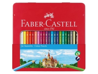 KREDKI ZAMEK 24 KOL. OPAK. METALOWE FABER-CASTELL