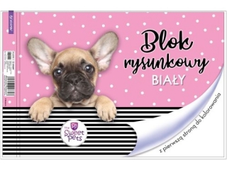 BLOK RYSUNKOWY BIAŁY A4/20k. z pierwszą stroną do kolorowani