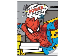 ZESZYT A5/16k. kolorowe trzy linie SPIDER MAN (opakowanie=20