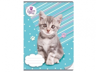 ZESZYT A5/16k. Trzy linie - KOT THE SWEET PETS [opakowanie=20szt]