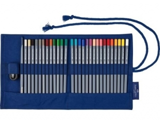 KREDKI GOLDFABER AQUA PIÓRNIK ROLOWANY (27 KREDEK+TEMPERÓWKA+PĘDZELEK) FABER-CASTELL