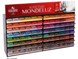 KIN KREDKI MONDELUZ 94 KOLORY 1152 SZT. + EKSPOZYTOR TOPER POZIOMY DUŻY