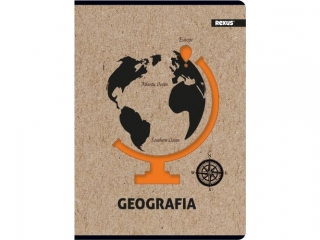ZESZYT TEMATYCZNY A5/58k. Kratka GEOGRAFIA PREMIUM KRAFT LINER [opakowanie=10szt]