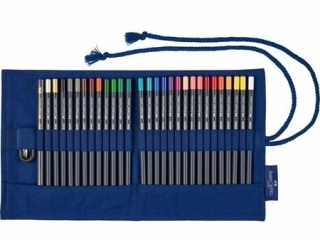 KREDKI GOLDFABER PIÓRNIK ROLOWANY (27 KREDEK+TEMPERÓWKA+OŁÓWEK) FABER-CASTELL