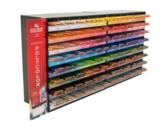 KIN KREDKI POLYCOLOR 96 KOLORÓW 1152 SZT. + EKSPOZYTOR TOPER BOCZNY
