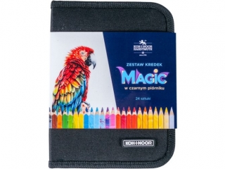 KIN ZESTAW KREDEK MAGIC W CZARNYM PIRNIKU, 24 SZTUKI