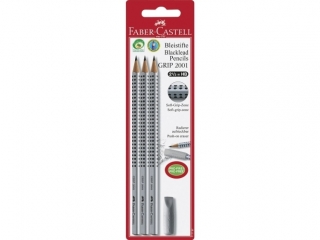 OWEK GRIP 2001 HB 3 SZTUKI + GUMKA BLISTER FABER-CASTELL [opakowanie=10szt]