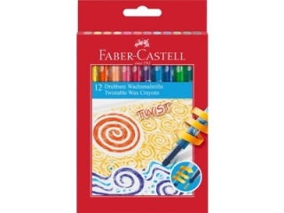 KREDKI WOSKOWE WYKRĘCANE 12 KOL. OPAK. KARTONOWE FABER-CASTELL