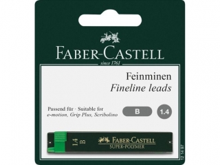 WKAD GRAFITOWY SUPER-POLYMER 1.4MM B 1X12 SZT. BLISTER FABER-CASTELL [opakowanie=5szt]