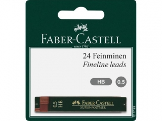 WKAD GRAFITOWY SUPER POLYMER 0.5MM HB 2X 12 SZT. BLISTER FABER-CASTELL [opakowanie=10szt]