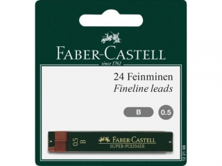 WKAD GRAFITOWY SUPER POLYMER 0.5MM B 2X12 BLISTER FABEER-CASTELL [opakowanie=10szt]
