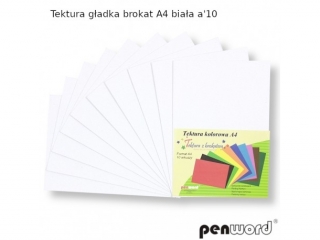 TEKTURA GŁADKA BROKAT A4 BIAŁA a10