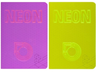 KIN ZESZYT NEON PP A5 42 KARTKI 80 G. KRATKA [opakowanie=10szt]
