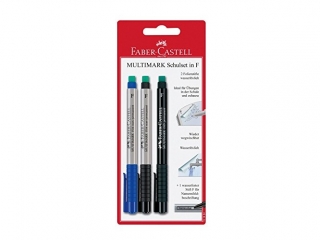 MULTIMARK OHP 2 X NIEPERMANENTNY + 1 X PERMANENTNY BLISTER FABER-CASTELL [opakowanie=5szt]
