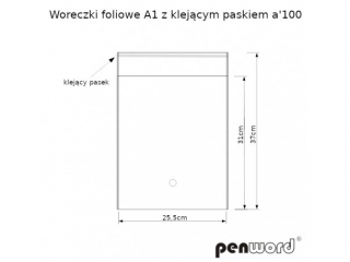 WORECZKI FOLIOWE A1 Z KLEJĄCYM PASKIEM a100