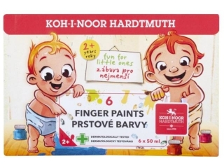 KIN FARBY KPL. 6KX50ML 1635S06 DO MALOWANIA PALCAMI