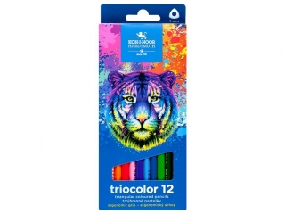 KIN KREDKI TRIOCOLOR 3132 12 KOLORÓW 7 MM TYGRYS - SERIA NIEBIESKA