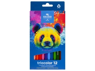 KIN KREDKI TRIOCOLOR 3142/10 12 KOLORY 9 MM NIEDŹWIEDŹ - SERIA NIEBIESKA