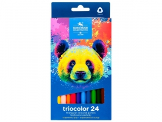 KIN KREDKI TRIOCOLOR 3144/10 24 KOLORY 9 MM NIEDŹWIEDŹ - SERIA NIEBIESKA