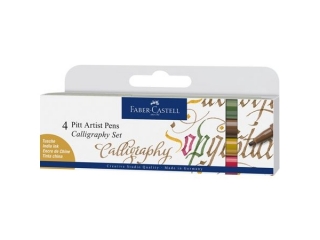 PITT ARTIST PEN ZESTAW DO KALIGRAFII ETUI 4 SZT. (KOL. 268, 174, 127, 178) FABER-CASTELL