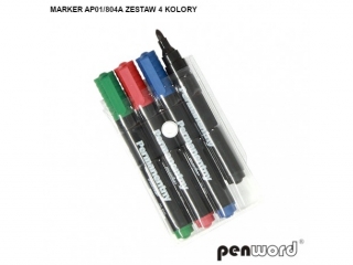 MARKER AP01/804A ZESTAW 4 KOLORY (SZPSH)