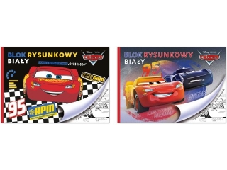 BLOK RYSUNKOWY BIAY A4/20k. z pierwsz stron do kolorowania / CARS [opakowanie=10szt]