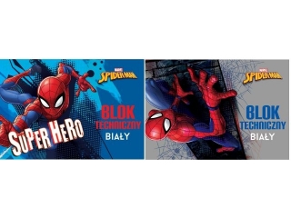 BLOK TECHNICZNY BIAY A4/10k. / SPIDER MAN [opakowanie=10szt]