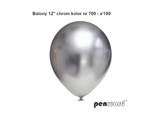 BALONY 12" CHROM KOLOR NR 700 SREBRNY - a100